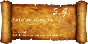 Seidler Gizella névjegykártya
